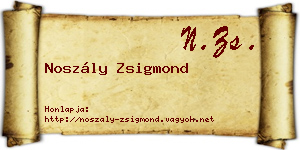Noszály Zsigmond névjegykártya