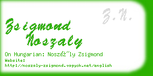 zsigmond noszaly business card